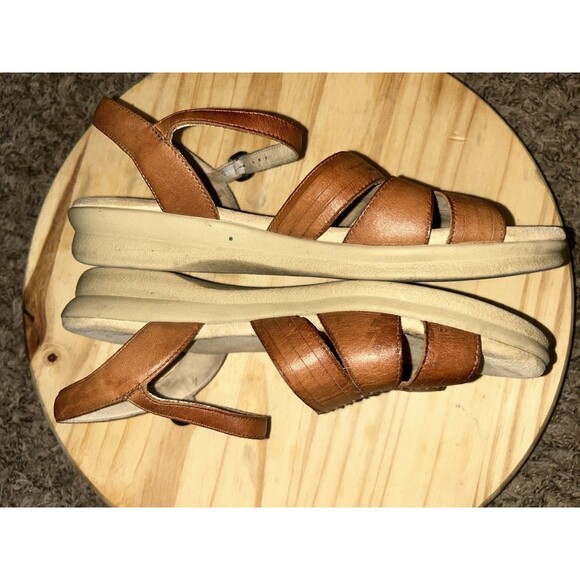 SAS Huarache Quarter Strap Sandals Women’s 10W Antique Tan Brown Embroidered - Picture 3 of 8